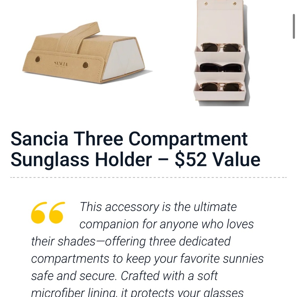 Sancia Elegant Sunglass Organizer - Picture 6 of 6